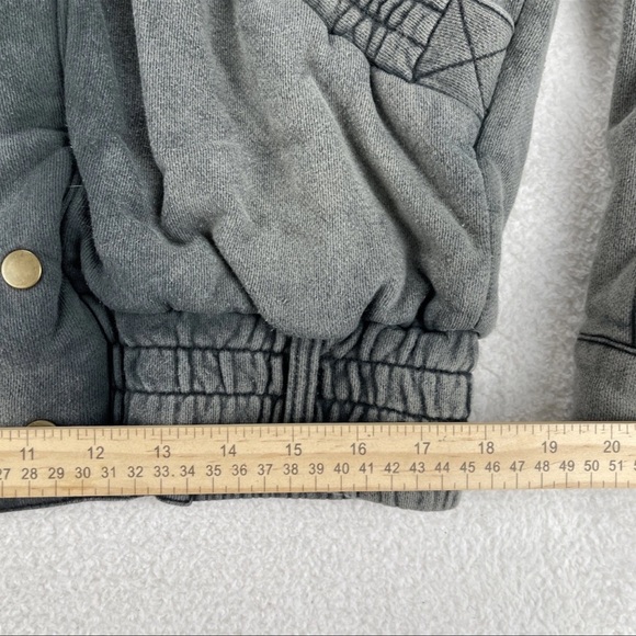 We the Free People Jacket Women XS/S Breakfast Club Moto Bomber Military Grunge - Picture 6 of 13